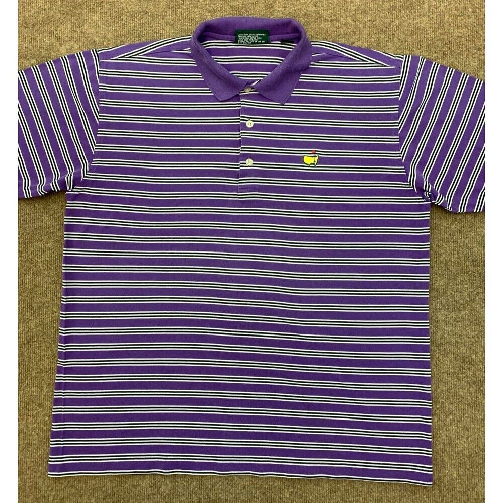 Vintage Masters Collection Shirt Mens L Augusta National Knit Golf Polo Faded